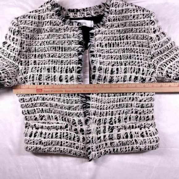 IRO NWT Mopiua Fringe Tweed Jacket Size 36 Open Front Slightly Cropped Fringe - Picture 2 of 11